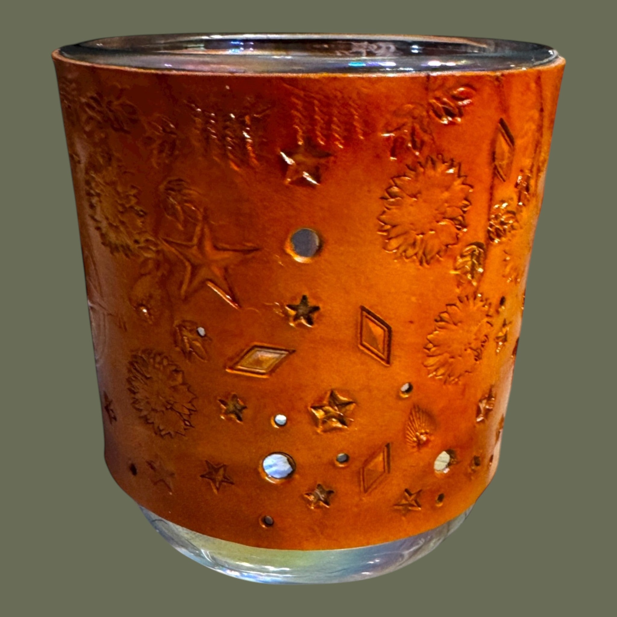 Leather wrapped candles