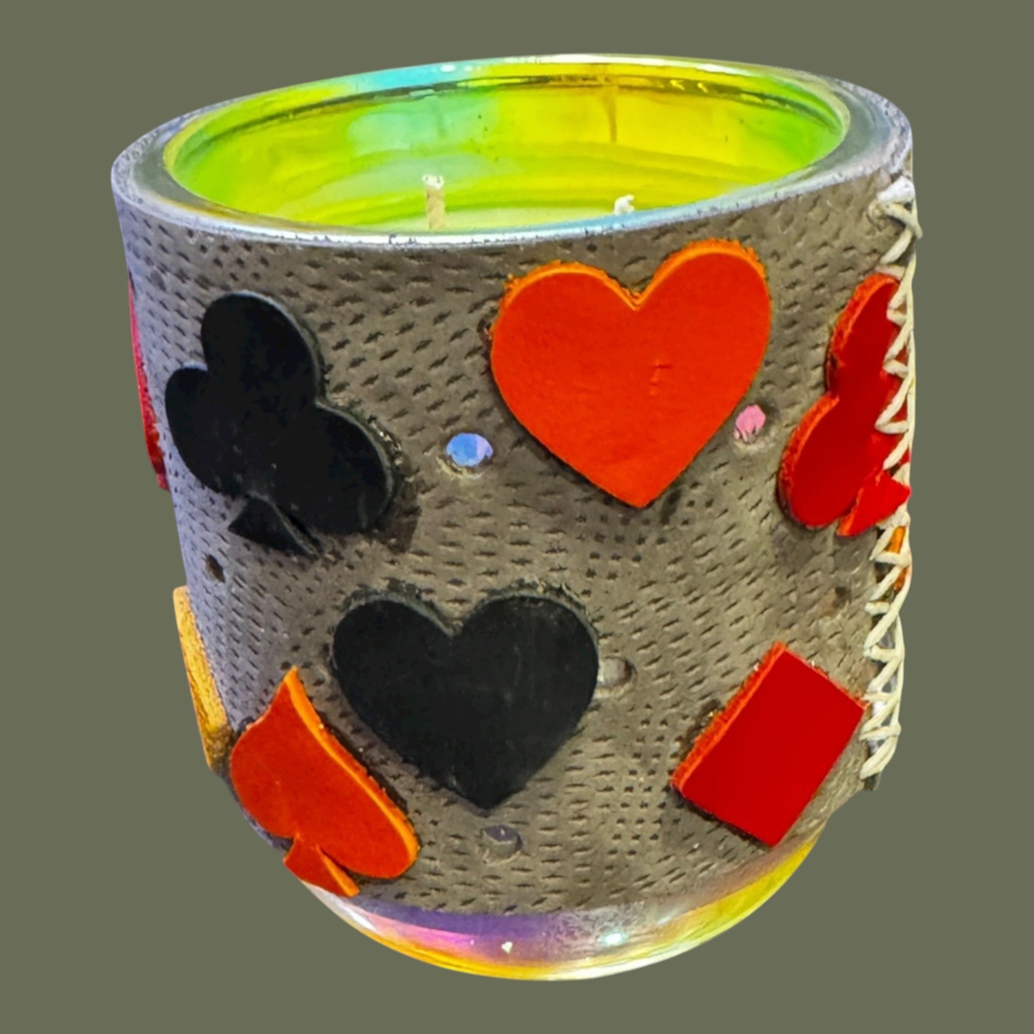 Leather wrapped candles