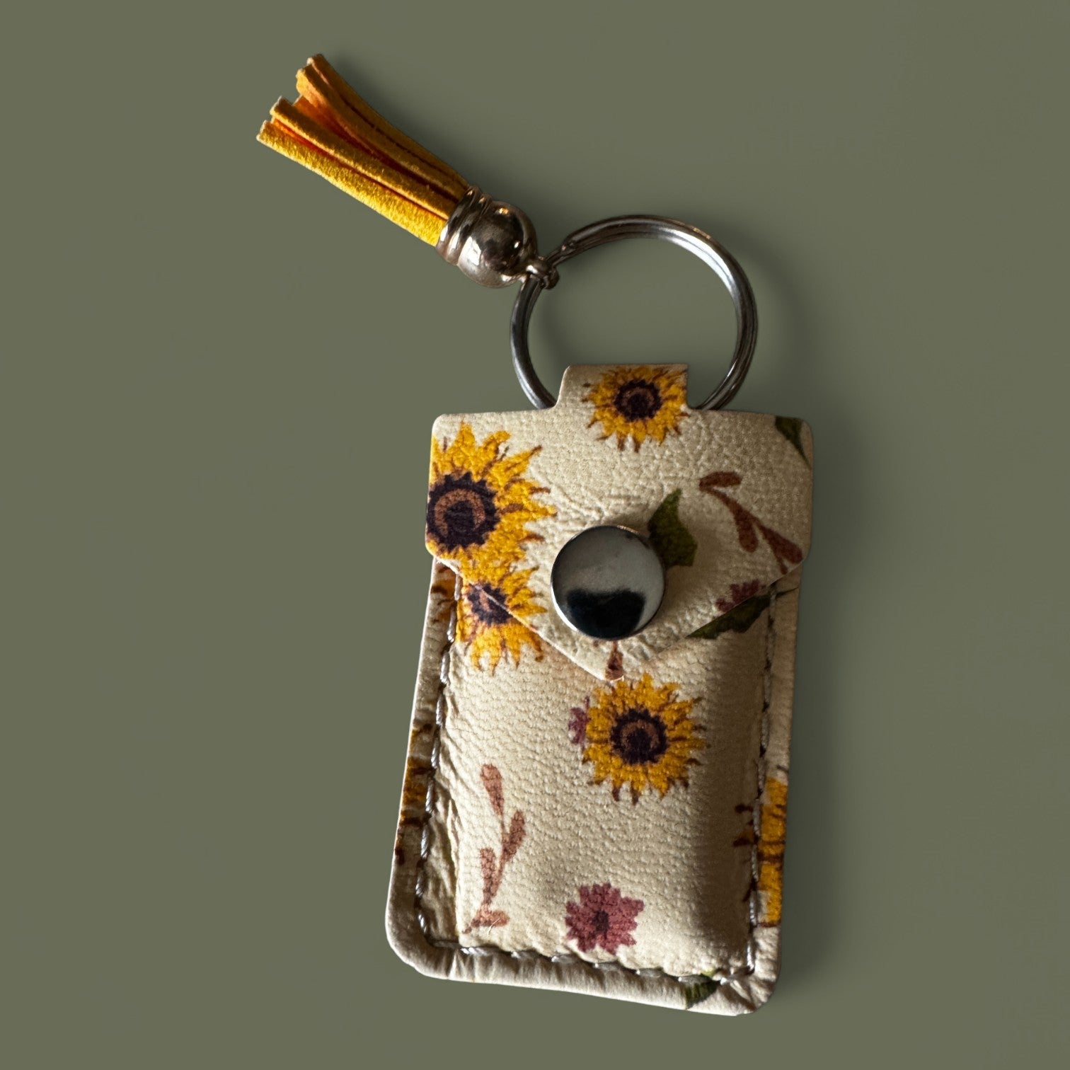 Genuine Leather Mini Scissors keyring