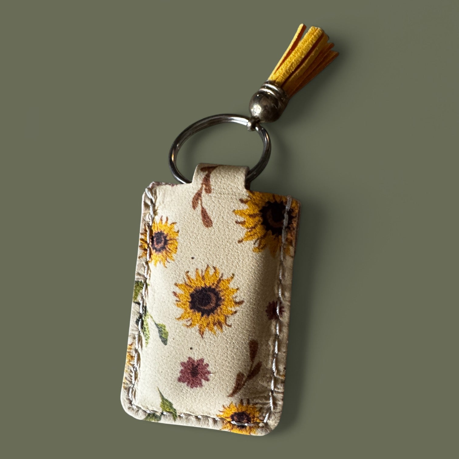 Genuine Leather Mini Scissors keyring